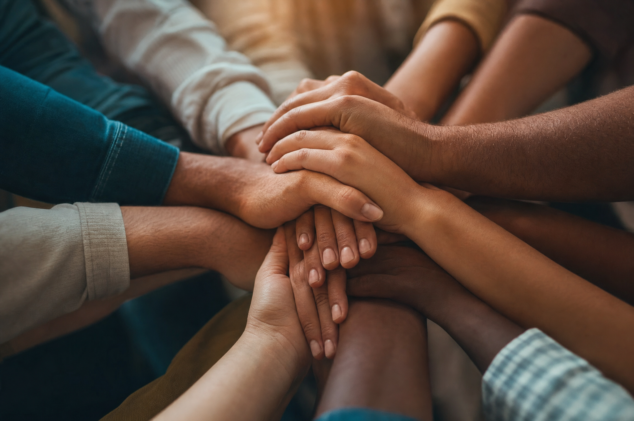 Hands joined together